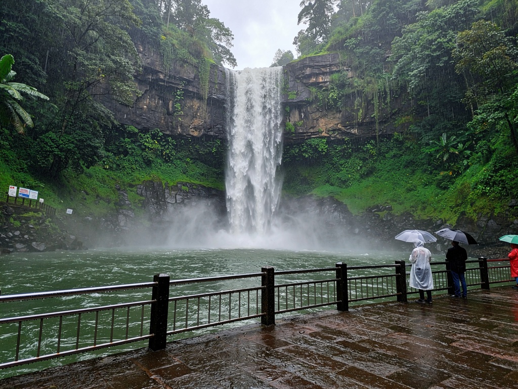 Scenic waterfall view near Dombivli during monsoon