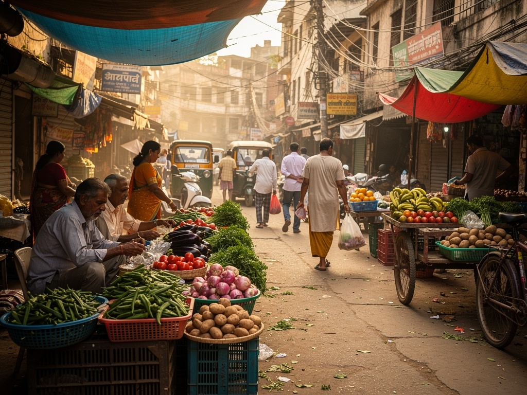 Local market scene in Dombivli