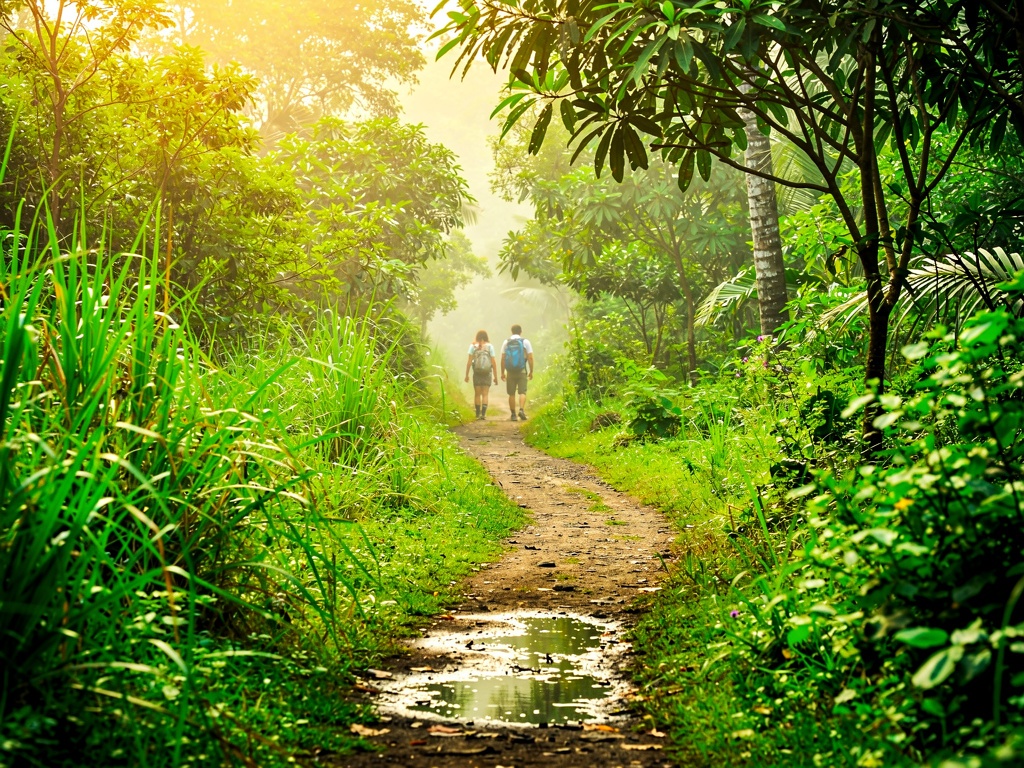 Weekend trail walk with greenery near Dombivli