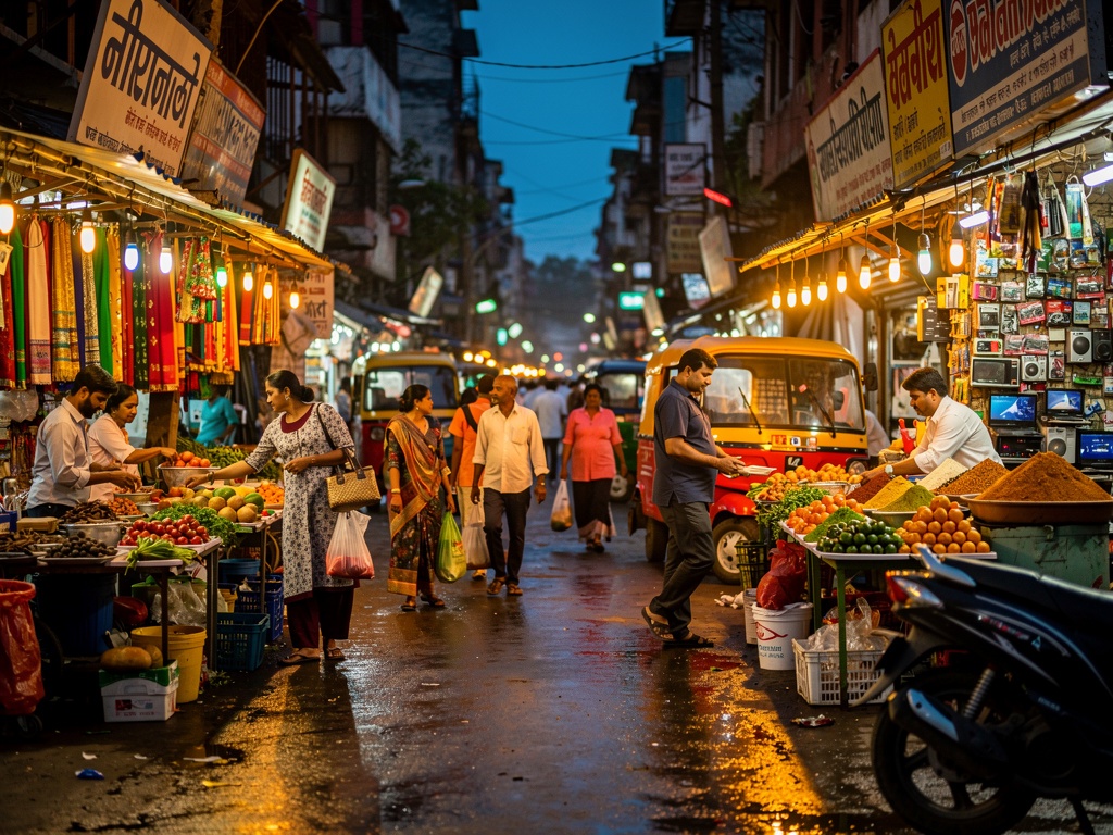 Evening market walk in Dombivli
